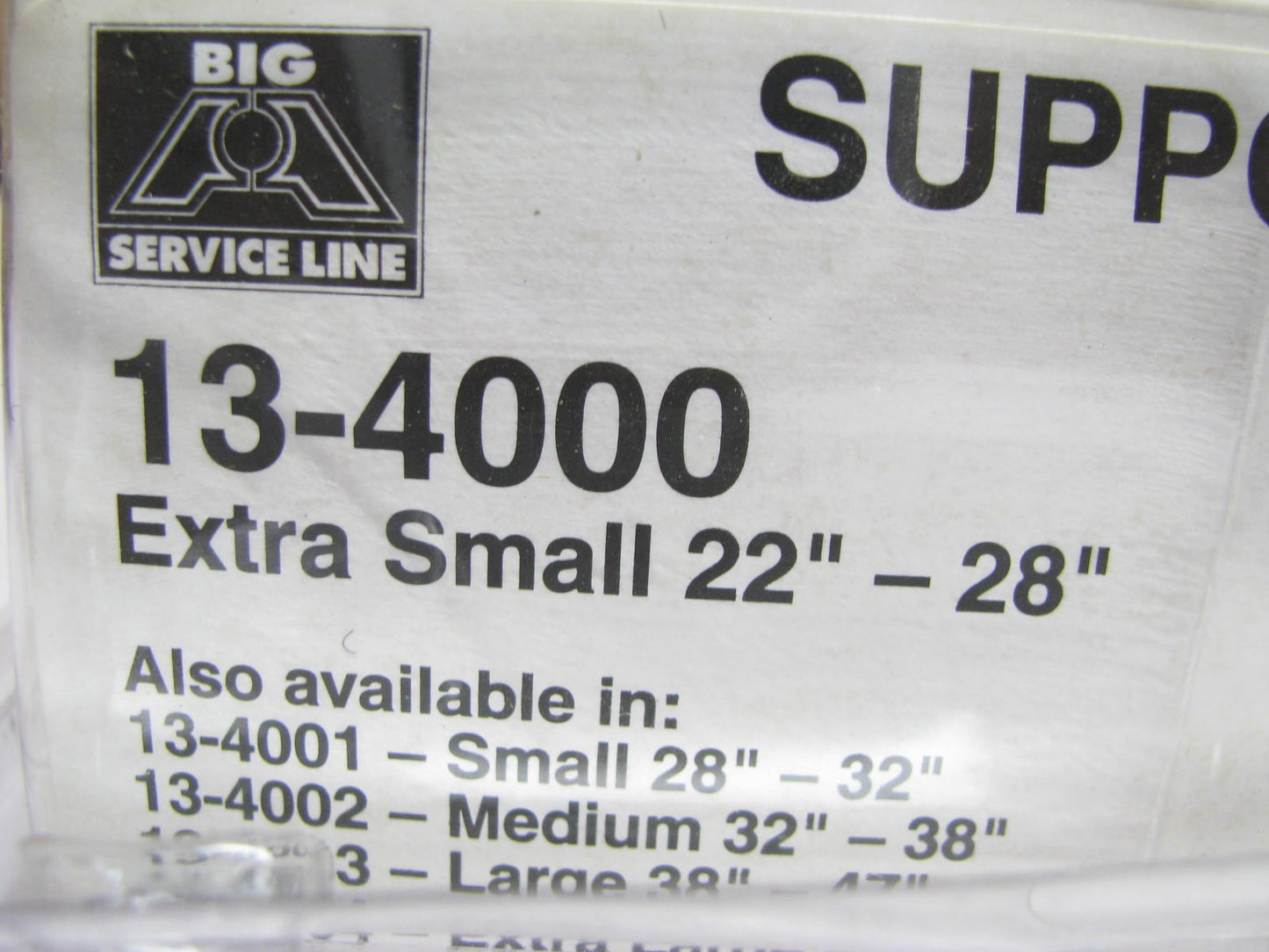 Big A 13-4000 XS Extra Small Back Support Brace - 22'' - 28''