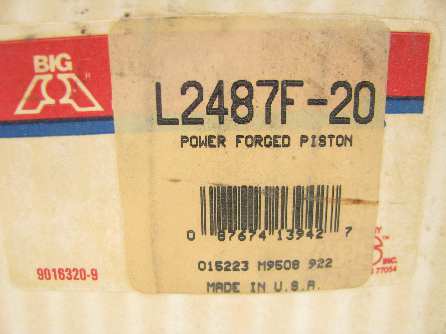 Big A L2487F-20 POWERFORGED Engine Piston .020 For 1977-86 GM 229 305 V8