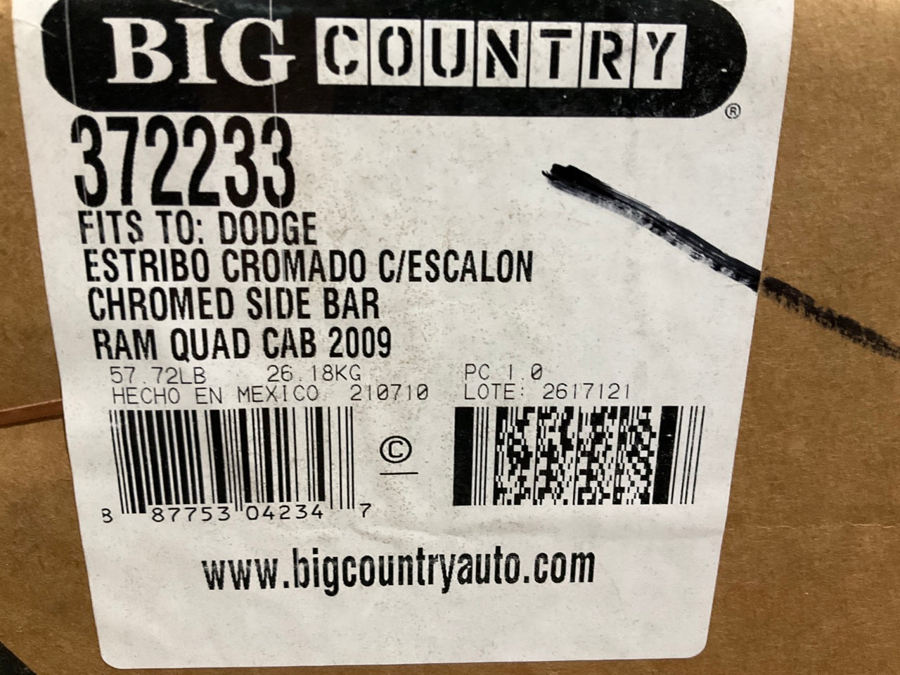 Big Country 372233 Nerf Side Step Bars For 2009-2014 Dodge Ram 1500 Quad Cab