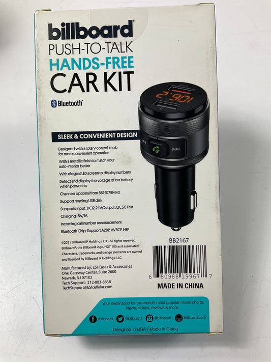Billboard BB2167 Bluetooth Cell Phone Push To Talk Hands Free Car Kit