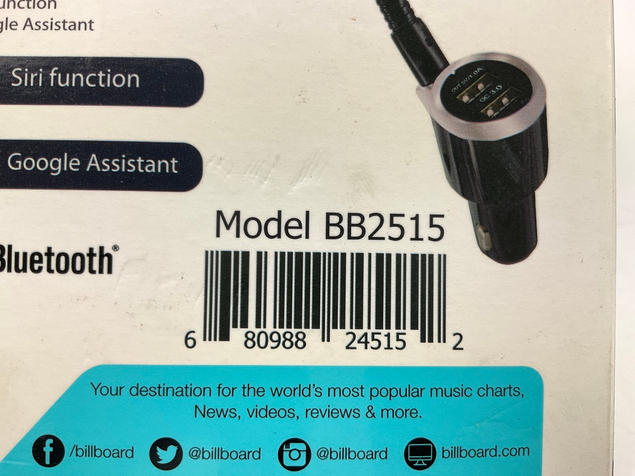 Billboard BB2515 Bluetooth FM Trans Wireless Radio Adapter Hands-Free Car Kit