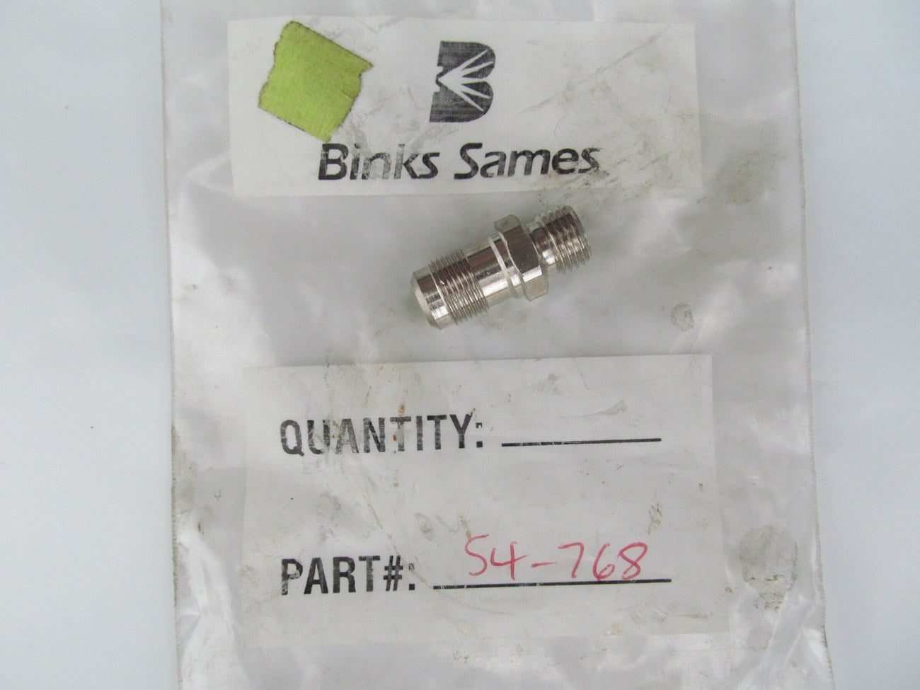 BINKS # 54-768 Air Connection Connector - Model 7 Spray Gun, Model M1-G HVLP
