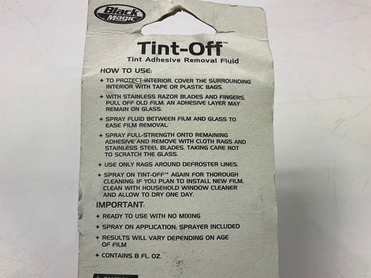 Black Magic 1318004 Window Tint Remover - 8 Oz Bottle