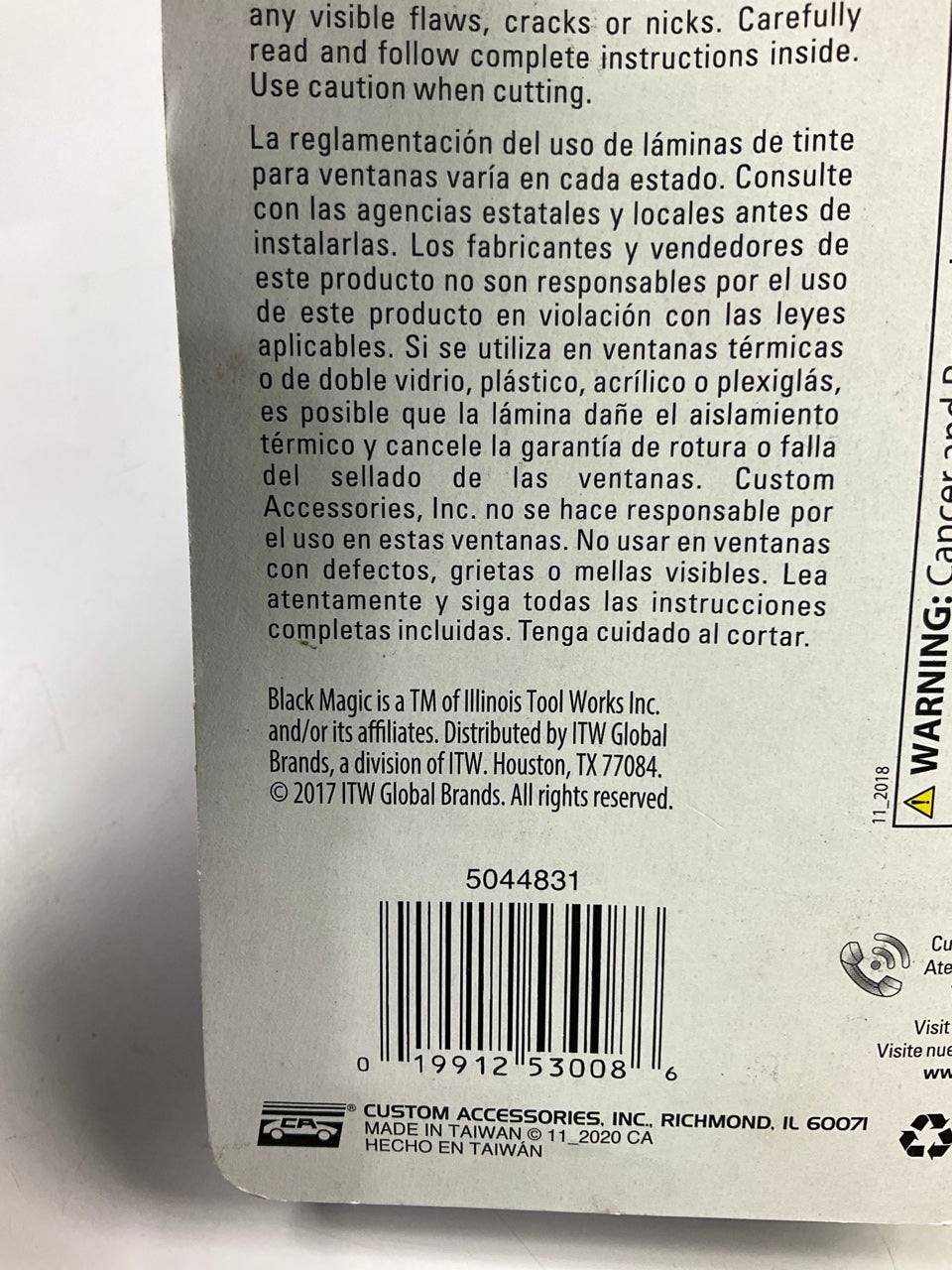 Black Magic 5044831 20% VLT Tint Window Film, 2' X 6.5'