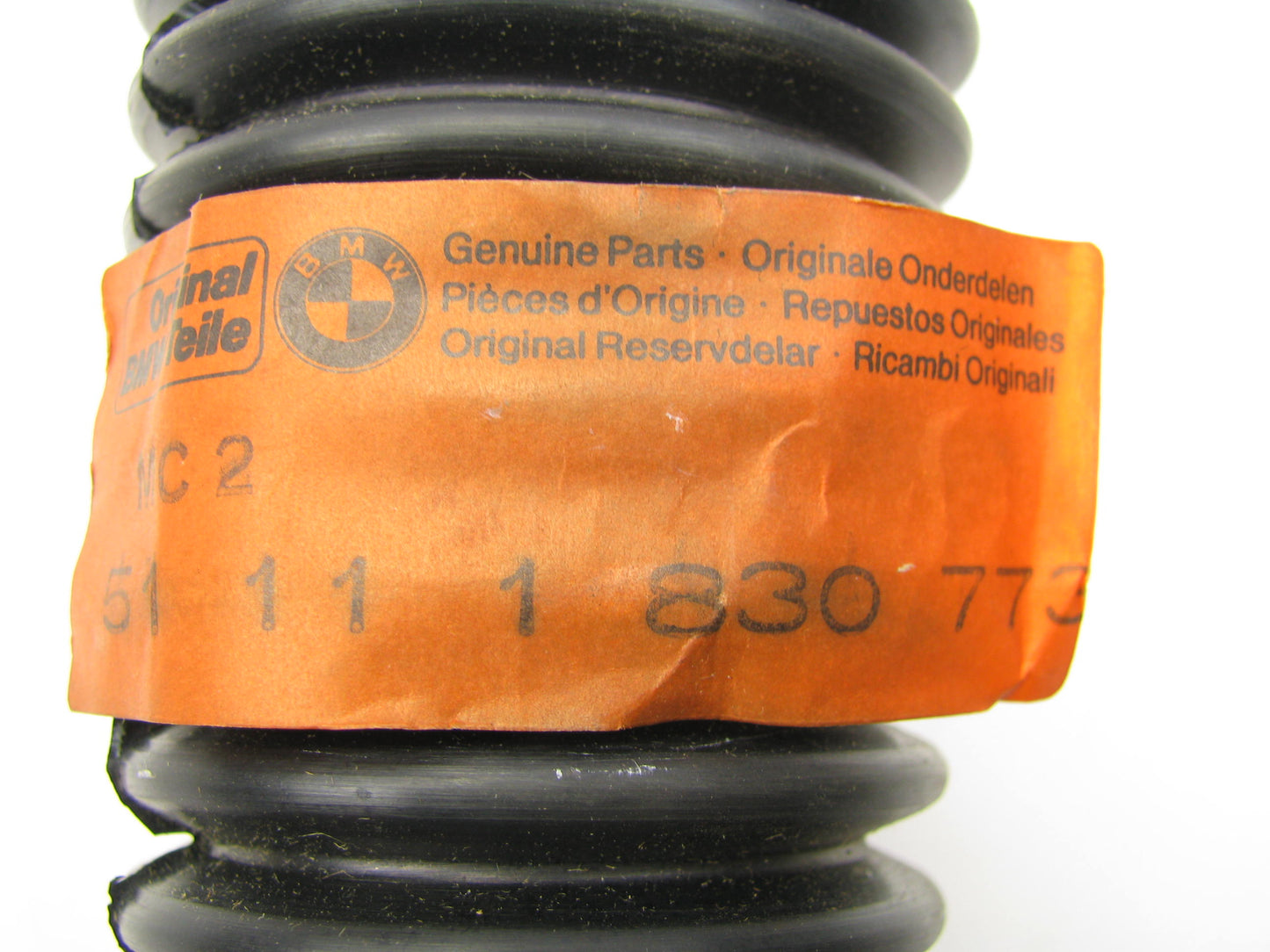NOS OEM 1968-1977 BMW 2002, 2002tii Front Bumper Rubber Boot 51111830773