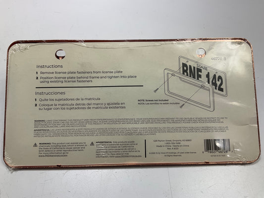 Body Glove 46728-8 License Plate Frame Rose Gold