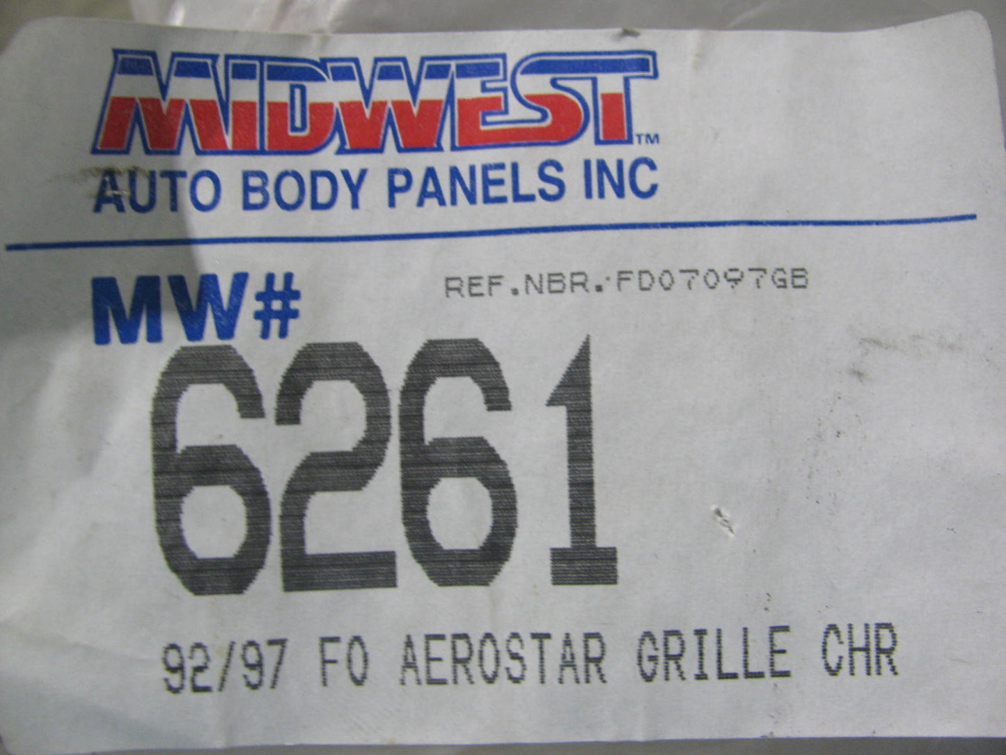 AFTERMARKET FRONT Grille CHROME For 1992-1997 Ford Aerostar
