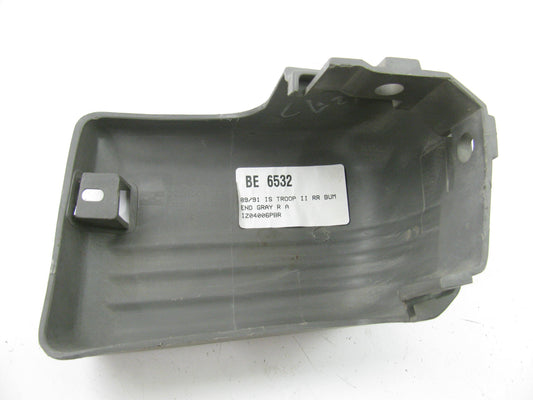 Rear Bumper Right Primed Plastic Corner End Cap For 1989-1991 Isuzu Trooper