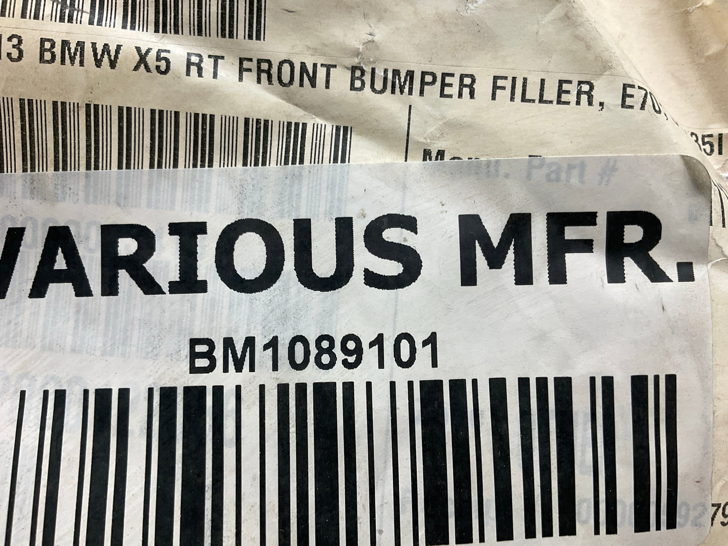NEW - AFTERMARKET BM1089101 Front Right Passenger Side Bumper Trim 11-13 BMW X5