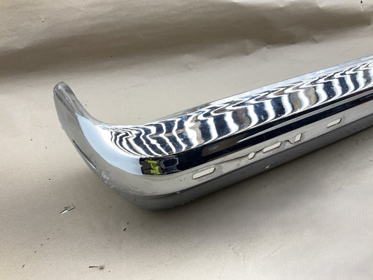 1981-1989 Chevy Pickup C10 , C20, C30 Rear Chrome Bumper W/ Impact Strip Holes