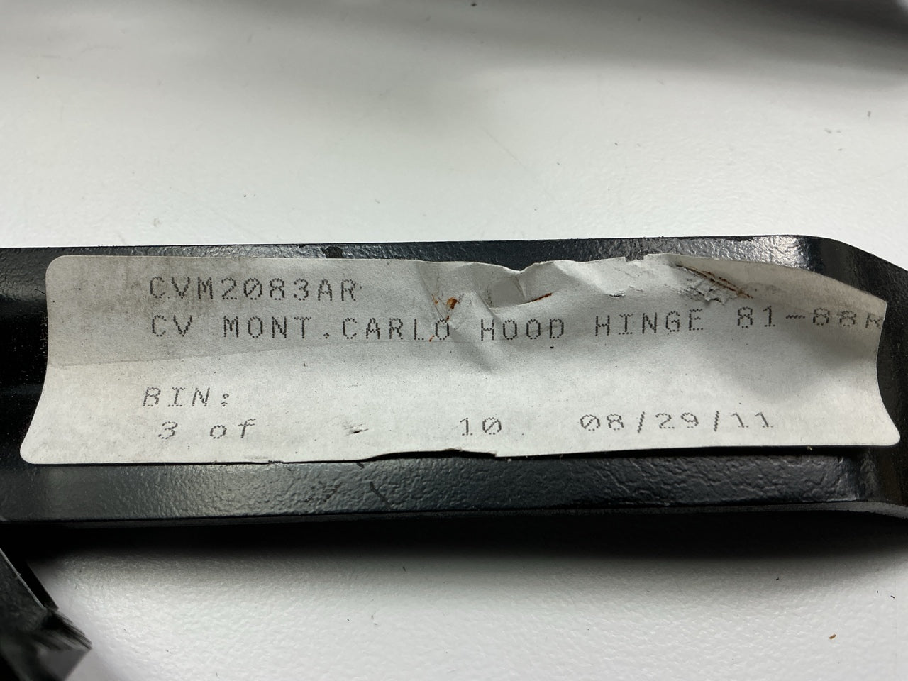 NEW - AFTERMARKET CVM2083AR Right Hood Hinge For 1981-1988 Chevrolet Monte Carlo
