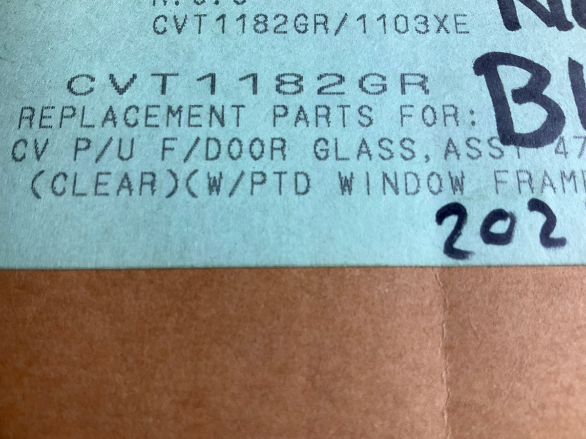 1947-1950 Chevy Pickup Truck Door Window Glass & Black Trim Right Side CVT1182GR