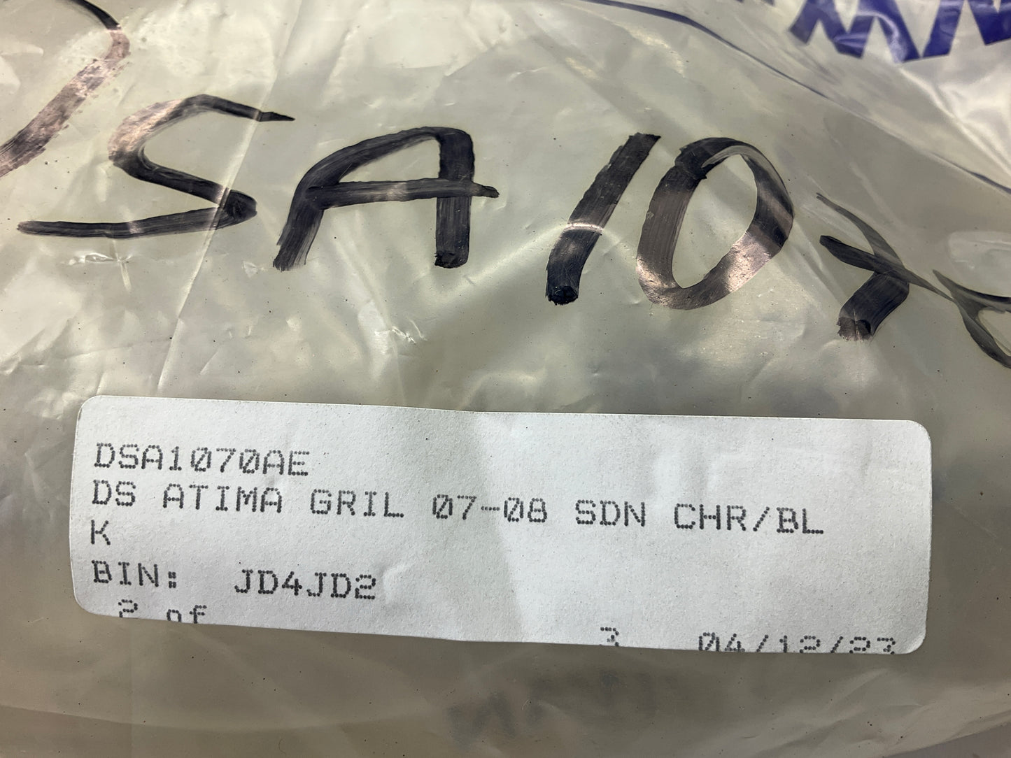 AFTERMARKET - CHROME Grille For 2007-2009 Nissan Altima NI1200221, 62070ZN50A