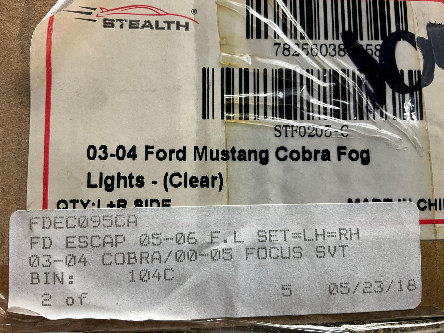 NEW AFTERMARKET - Clear Fog Light Lamp Set 03-04 Mustang Cobra, Focus FO2592194