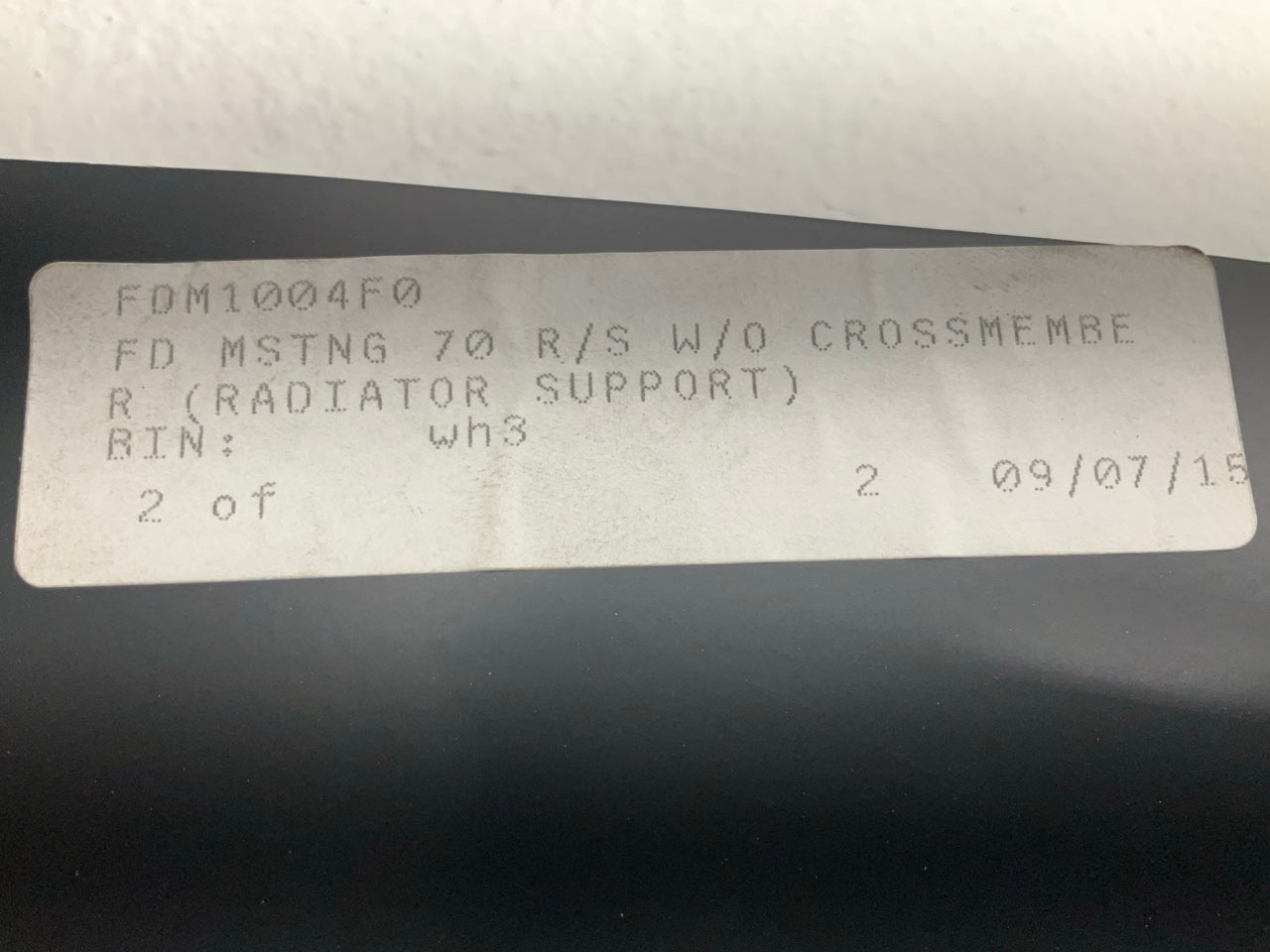 Local Pickup In Houston, TX Only - 1970 Ford Mustang Radiator Support FDM1004F0