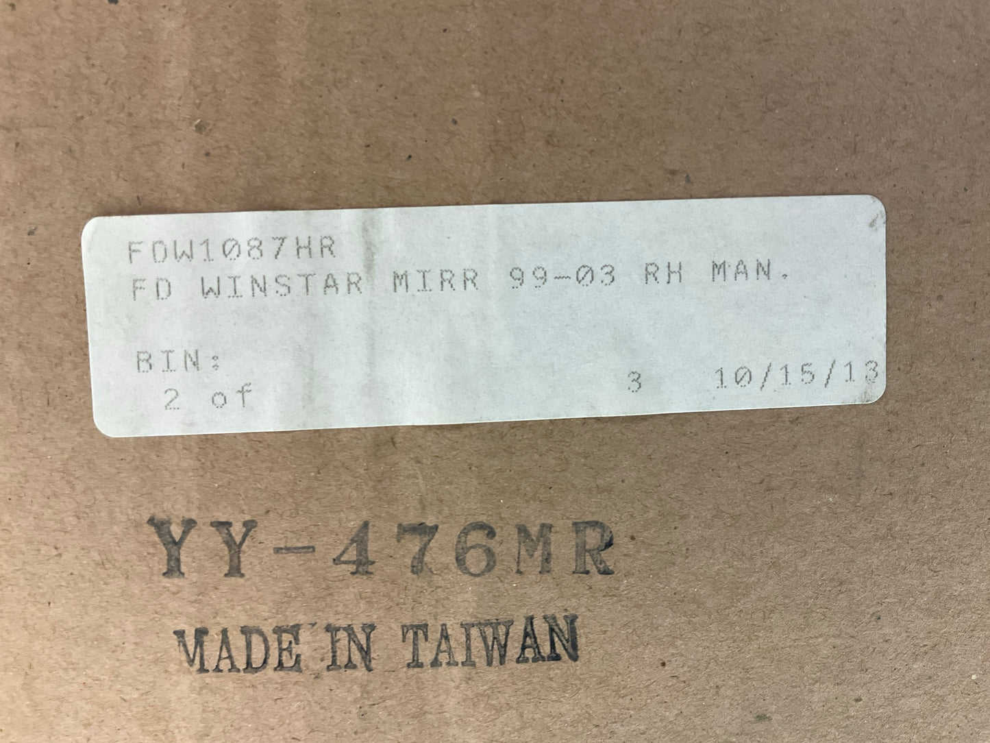 AFTERMARKET - Front Right Passenger Door Mirror For 1999-03 Ford Windstar