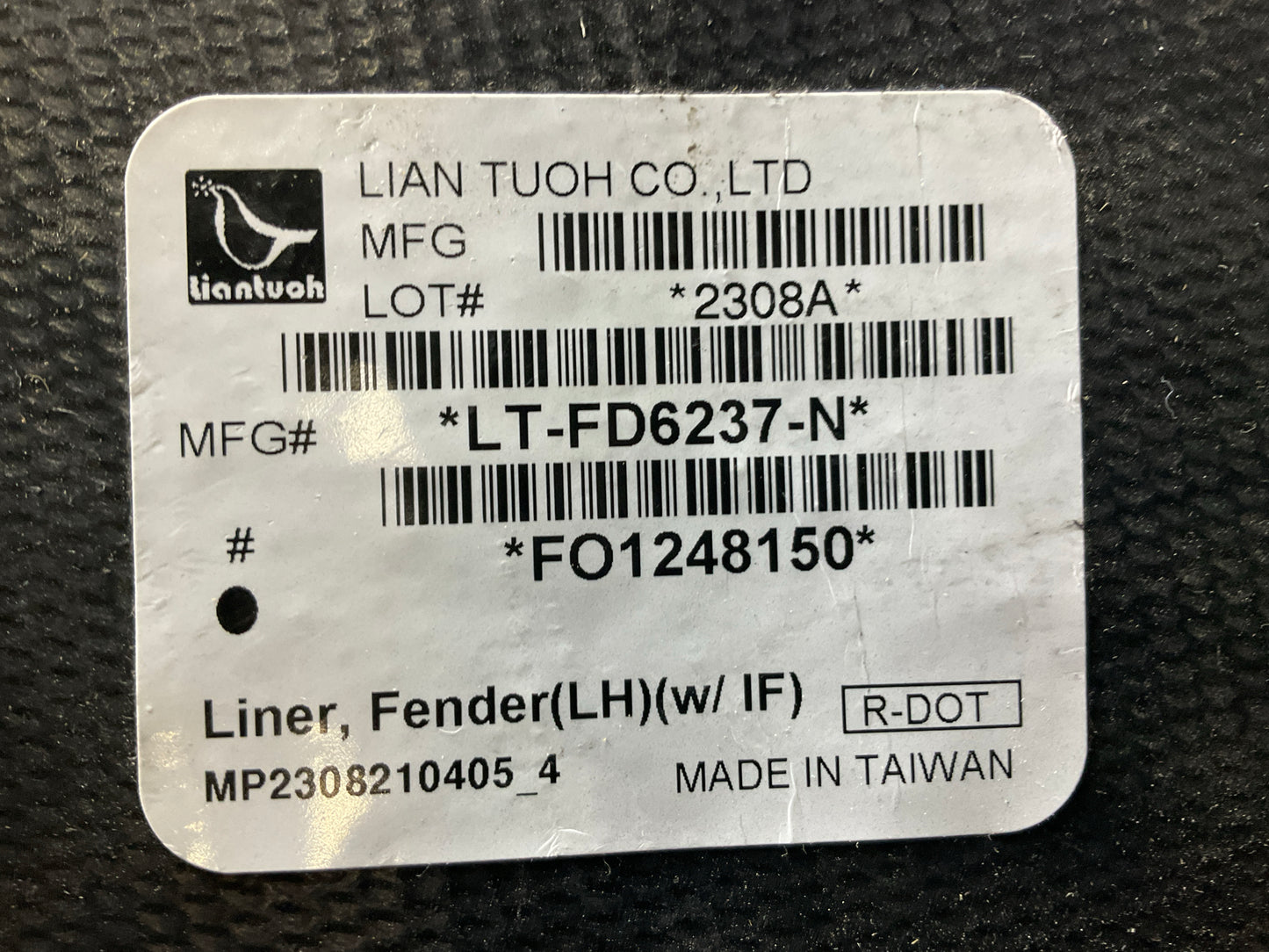 NEW AFTERMARKET FO1248150 Front Left Fender Liner For 2012-2018 Ford Focus