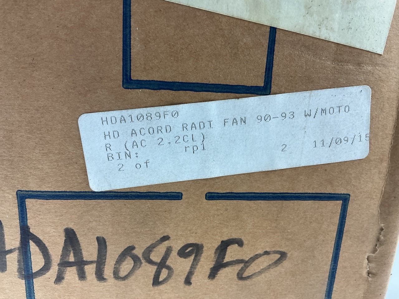 NEW AFTERMARKET - HDA1089F0 Engine Radiator Cooling Fan Assembly 1990-93 Accord