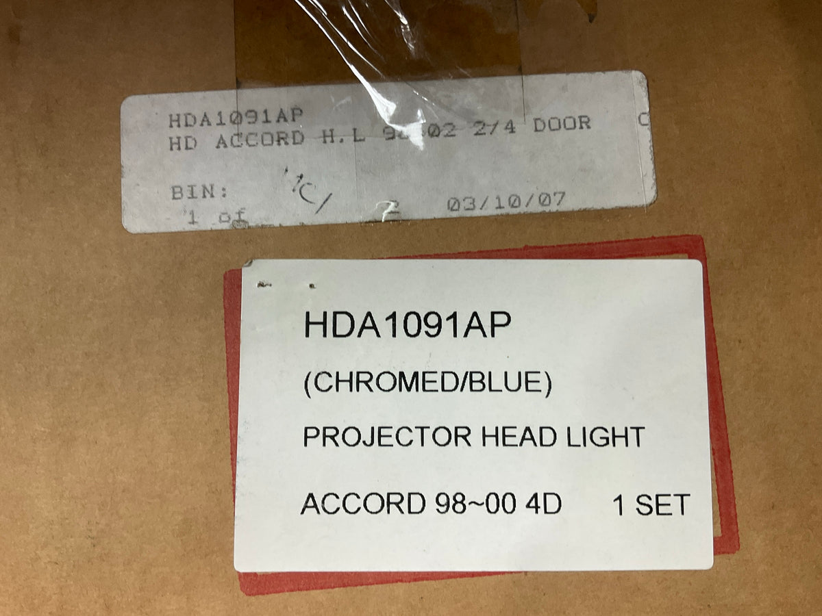 NEW HDA1091AP 1998-2002 Honda Accord LED Halo Projector Headlights Lamps PAIR