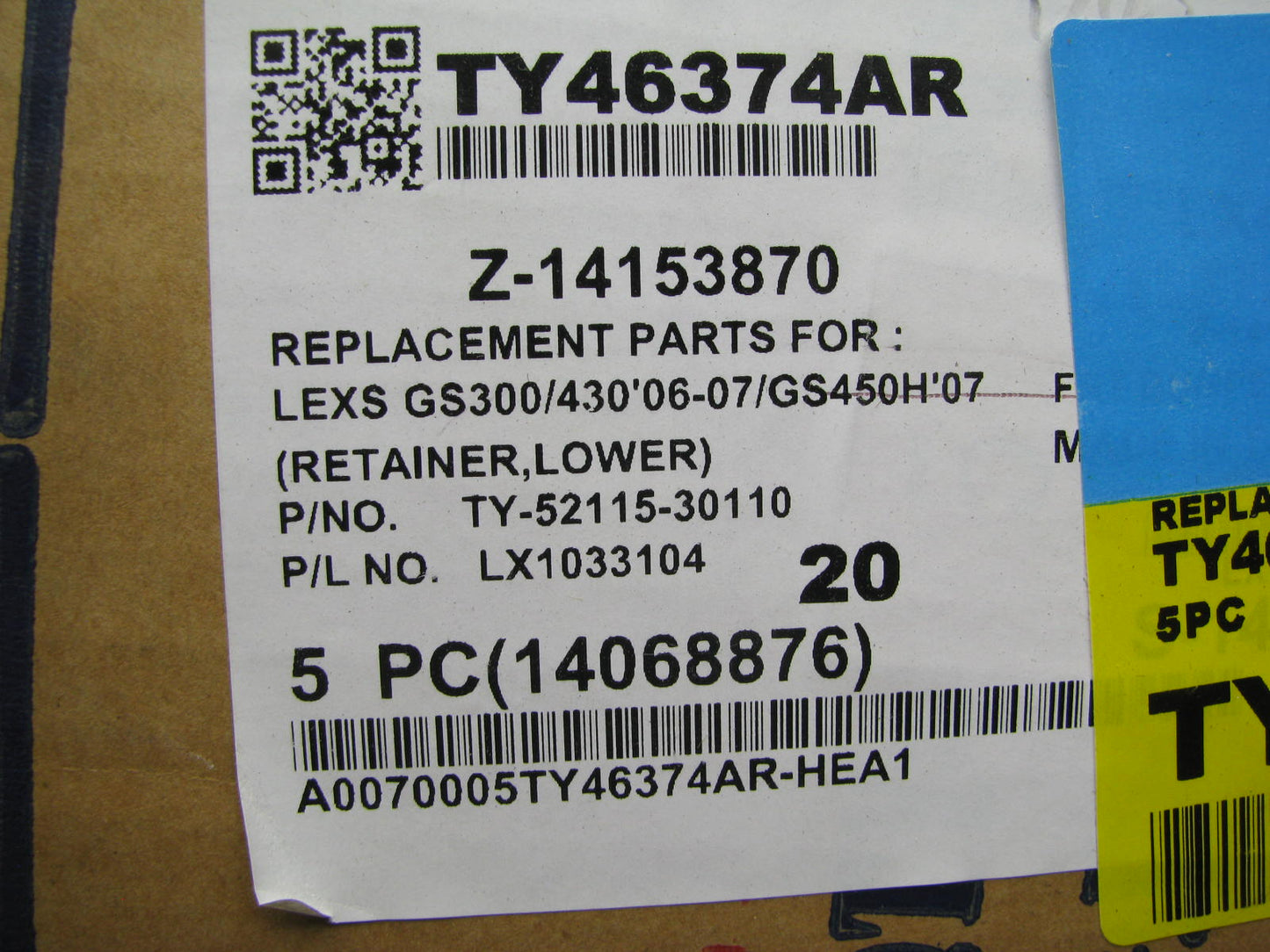 Front Right Lower Bumper Face Bar Retainer Bracket For 2006-2007 Lexus GS430