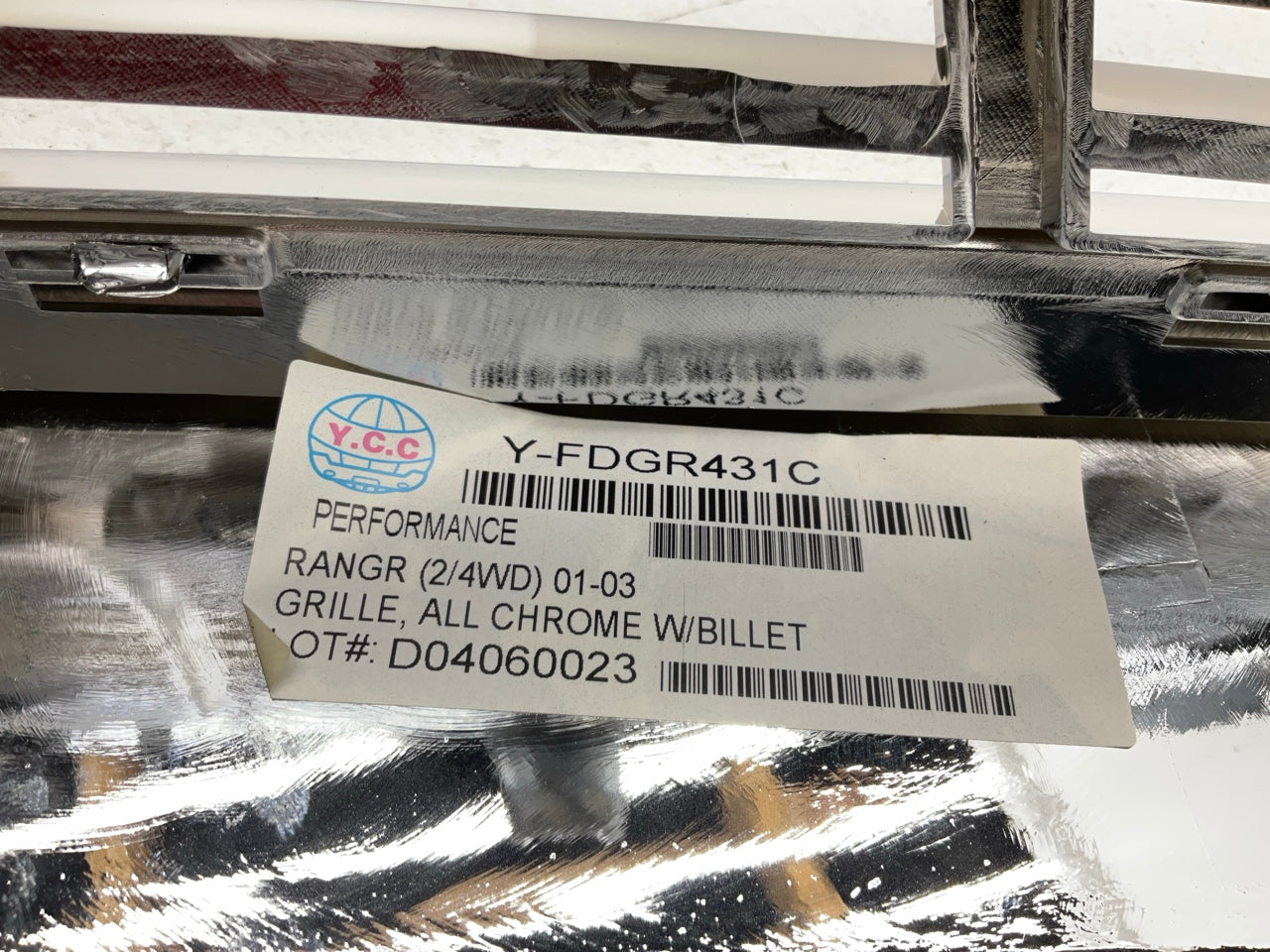 NEW Y-FDGR431C Front Grille 2001-2003 Ford Ranger, All Chrome With Billet Insert