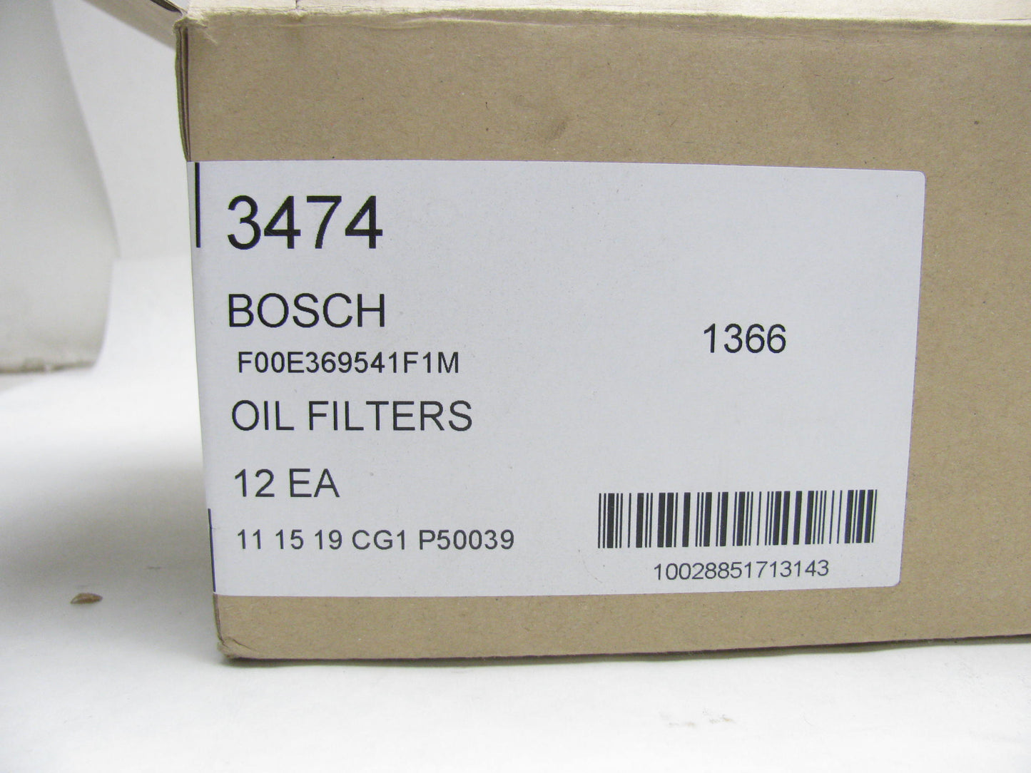 (x12) Geniune Bosch Oil Filter 3474 For Various 2001-2015 Cadillac, Saab, GM
