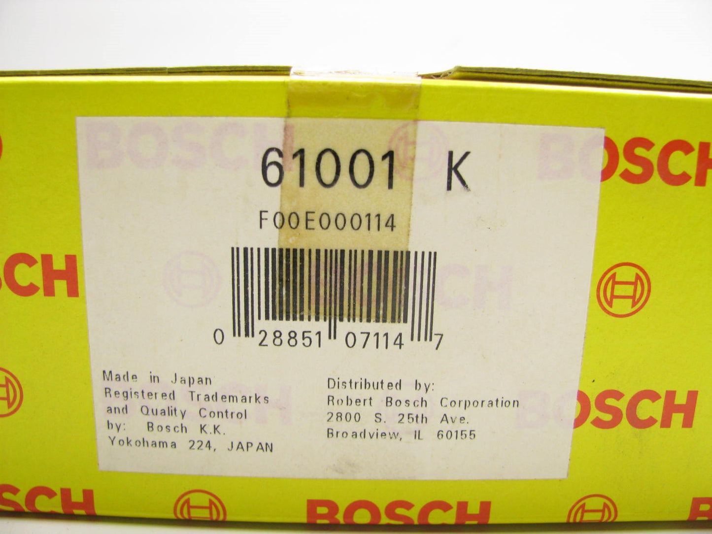 Genuine Bosch 61001K Electric Fuel Pump For 1985-1988 Nissan Maxima