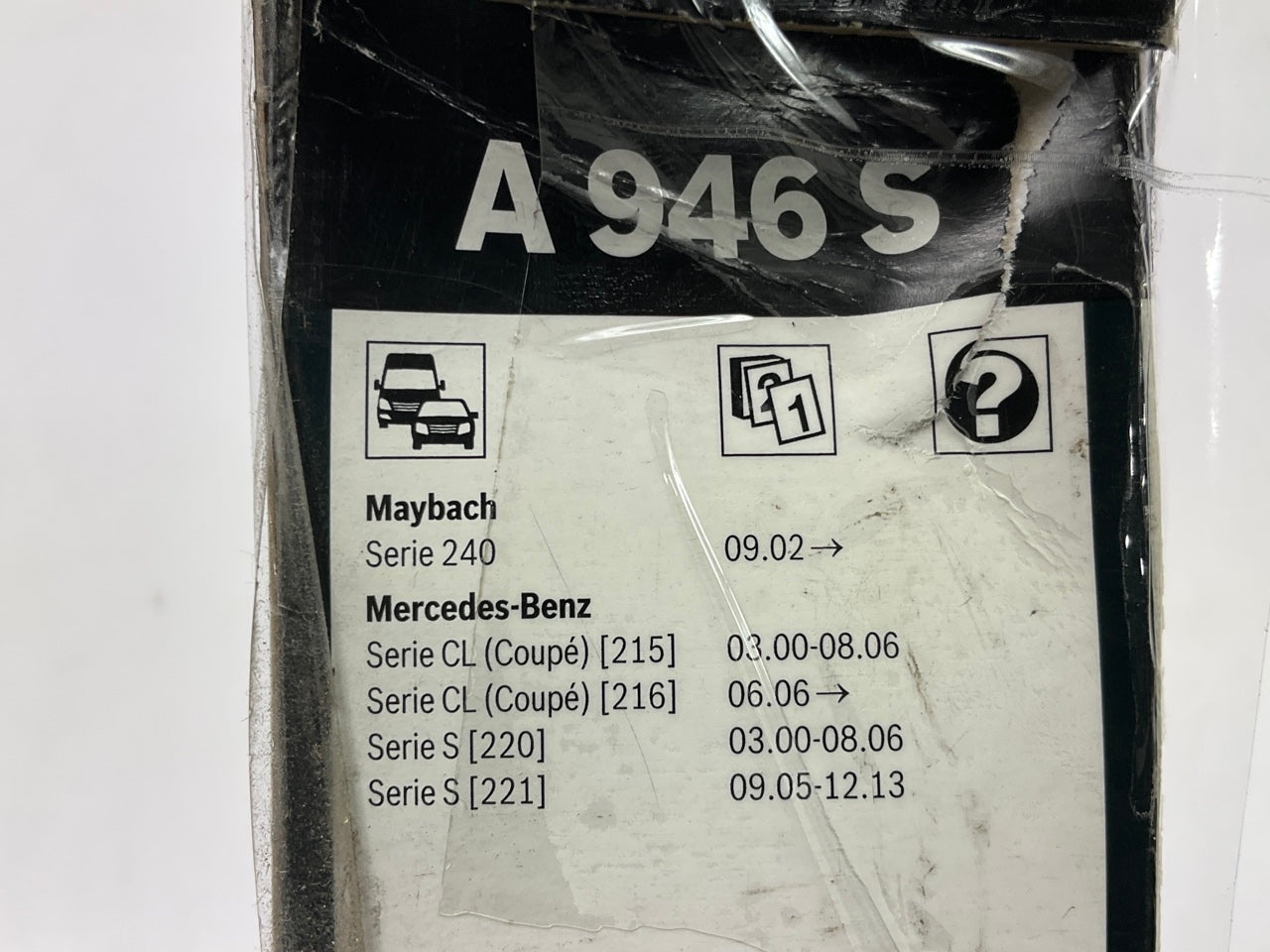 Bosch A946S 27'' Windshield Wiper Blade Set - For Mercedes W220 W221 W215 W216