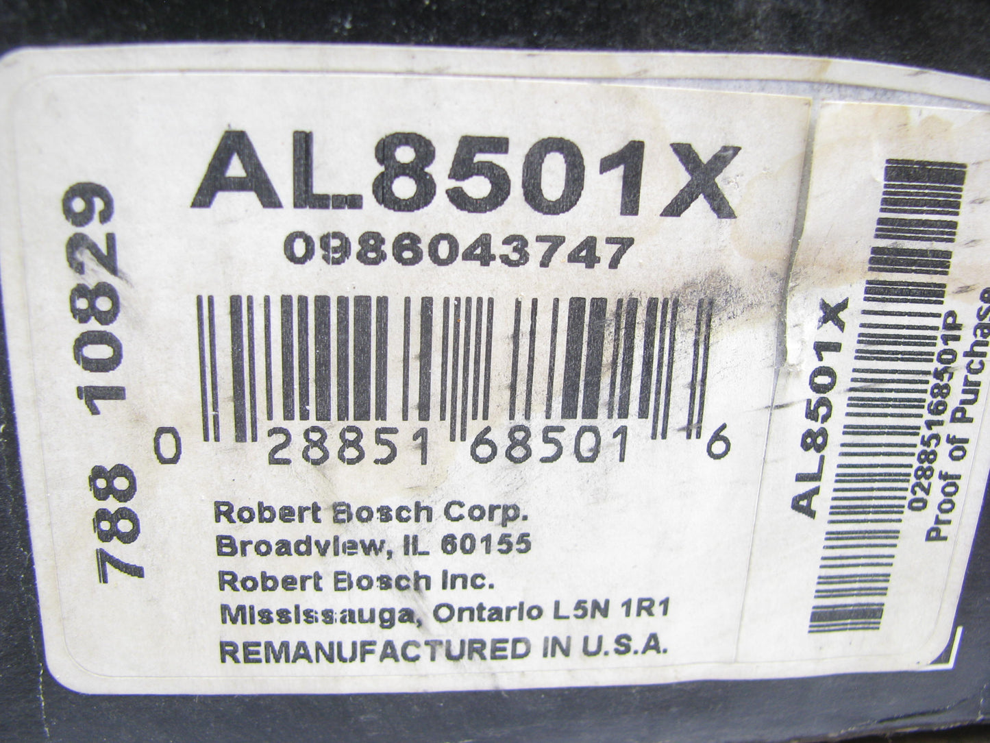 REMAN. Bosch AL8501X 125 Amp Alternator