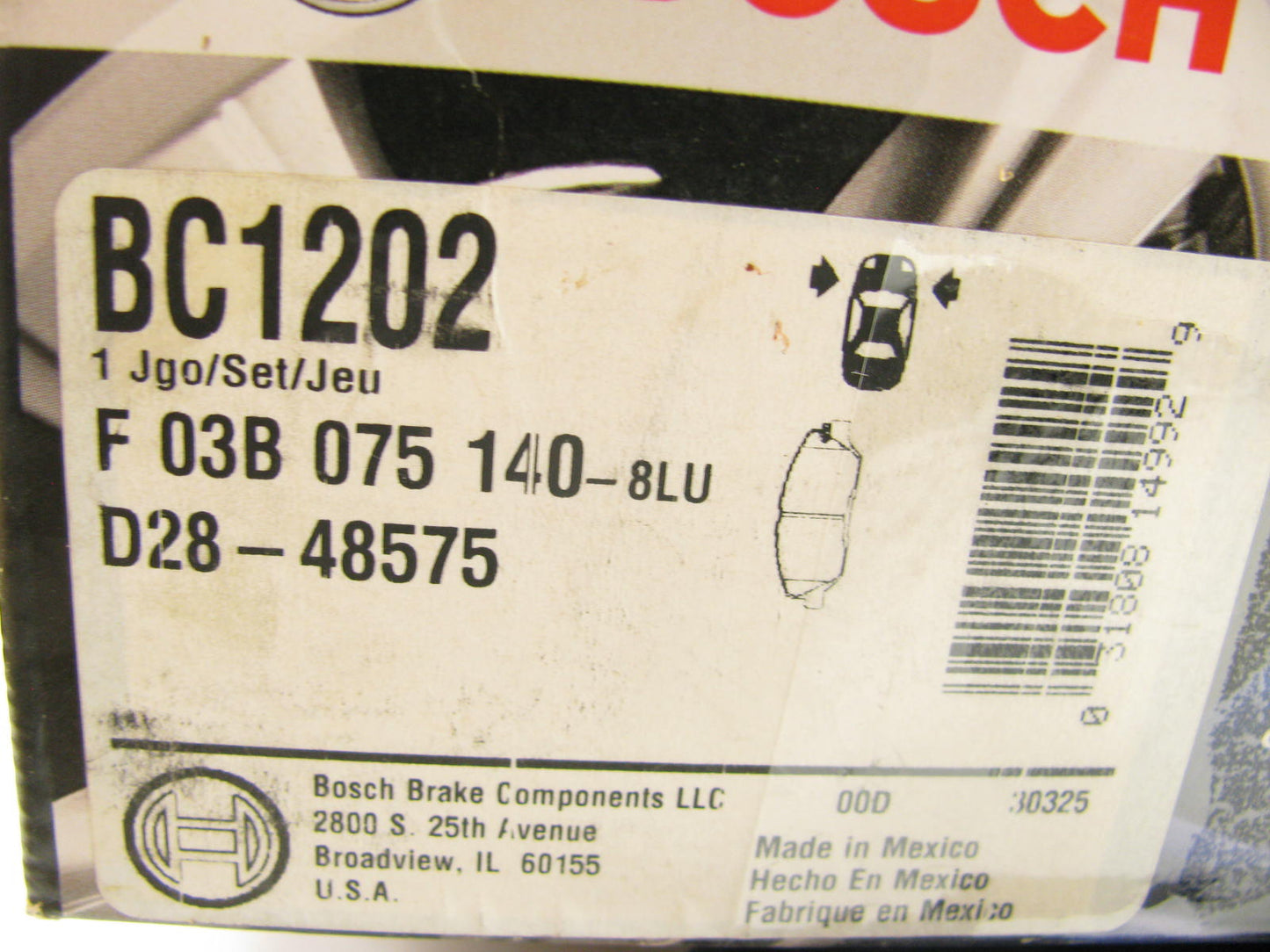 Disc Brake Pad Set-QuietCast Ceramic Brake Pads Front Bosch BC1202