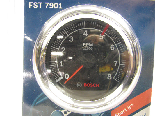 Bosch FST7901 Sport II 3-3/8'' Tachometer (Black Face) RPM 0-8000