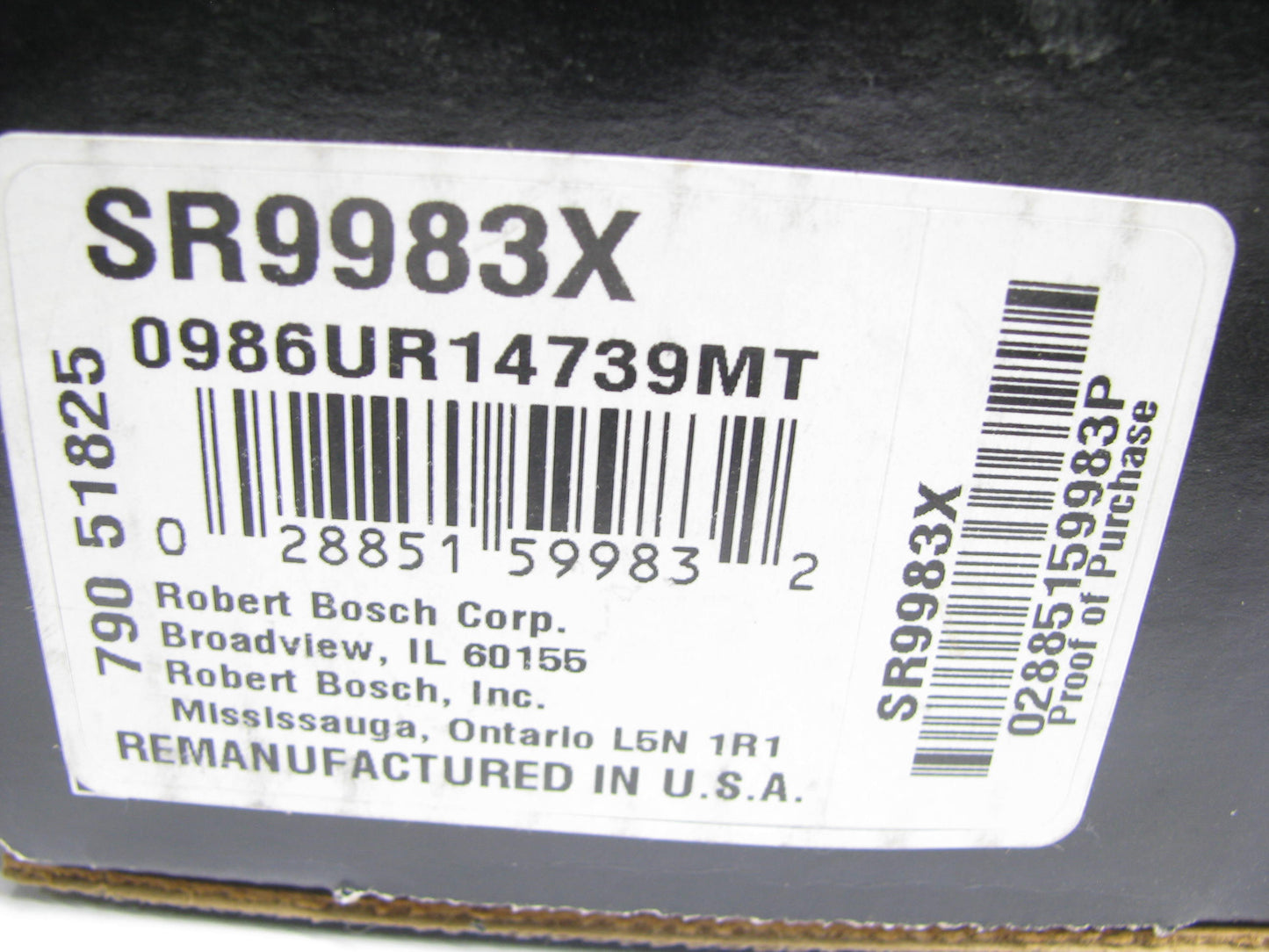Bosch SR9983X Reman Starter