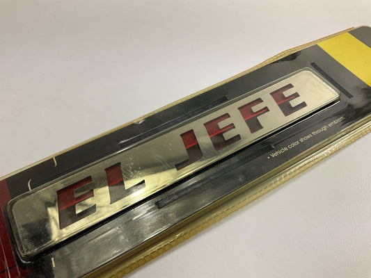 Bully TT-088 Exterior ''EL JEFE'' Universal Stick-on Stainless Steel Decal Emblem