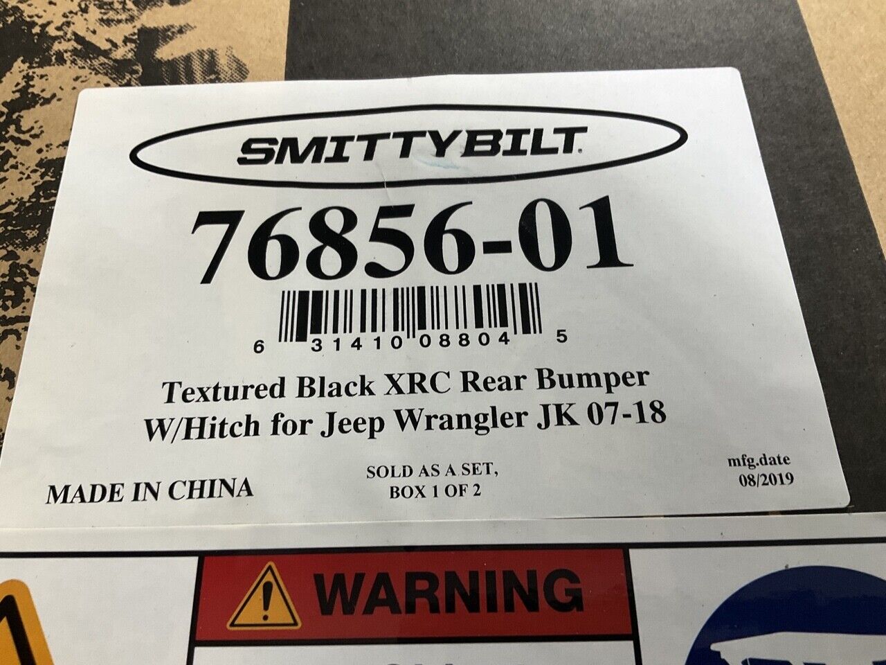 Smittybilt 76856 XRC Gen 1 Rear Bumper With Hitch & Tire Carrier For 2007-18 JK