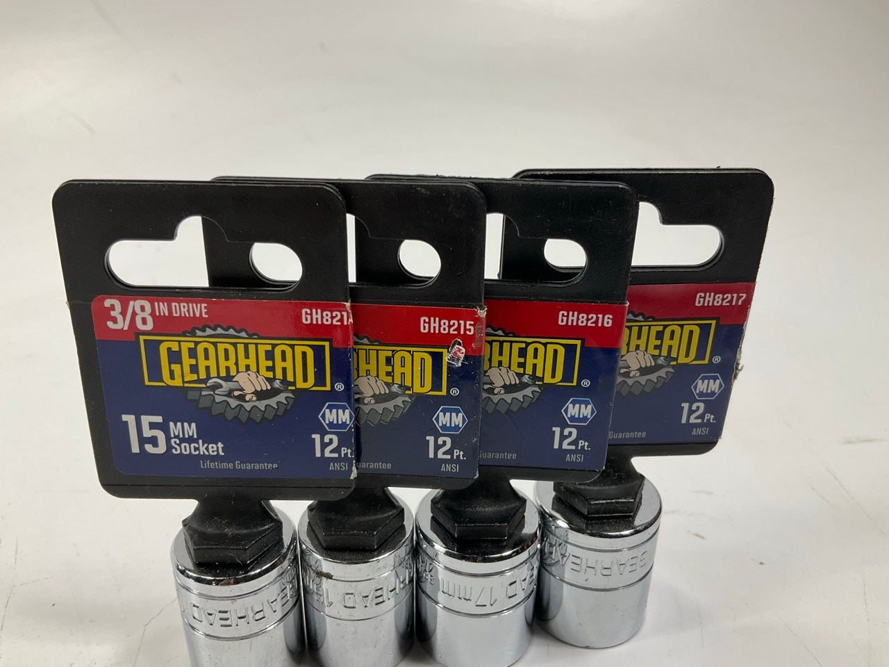 Gearhead 3/8'' Drive Metric Sockets, 12 Point, 8mm - 18mm