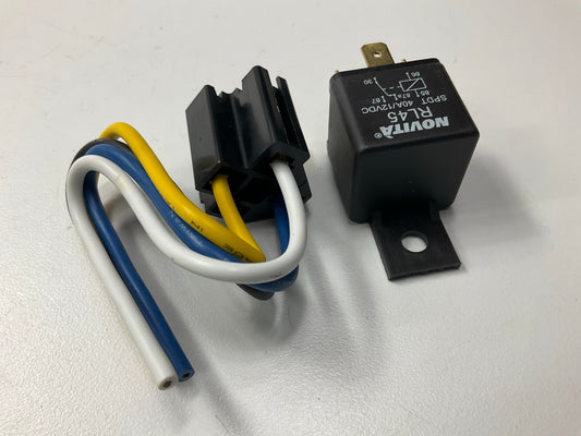 Novita RL45 5-Terminal 1-Pole Double Throw 480W, 40A 12V Relay + Socket HARNESS