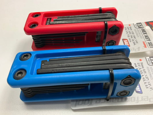 Performance Tool W9184-W9185 17-Piece Metric & SAE Folding Hex Keys