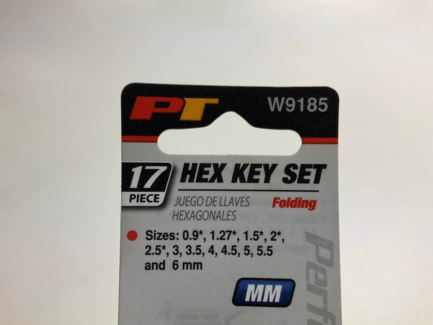 Performance Tool W9184-W9185 17-Piece Metric & SAE Folding Hex Keys