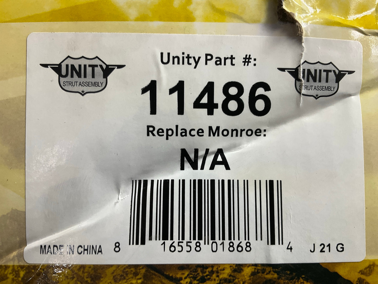 Unity 11485& 11486 Suspension Strut & Coil Spring Set - Front Left & Right