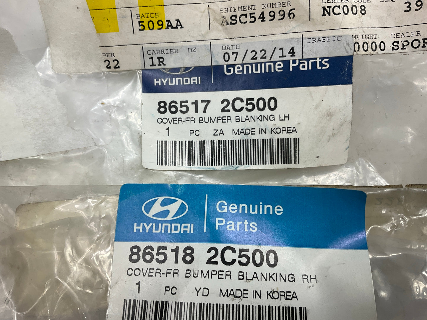 Front Left & Right Bumper Fog Light Lamp Trim Bezel OEM For 2005-2006 Tiburon