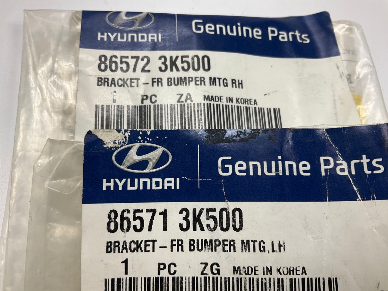 Front Bumper Mounting Bracket Right & Left, Set OEM For 09-10 Sonata 865723K500