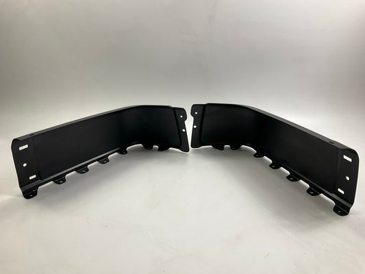 Rear Left & Right Bumper End Cap, Black Steel - 2007-2013 Silverado 1500, 2500