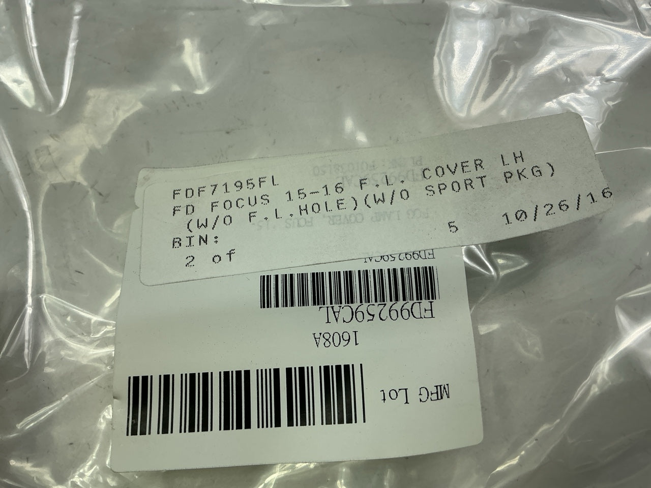 Front Left & Right Fog Light Cover For 2015-2018 Ford Focus - AFTERMARKET