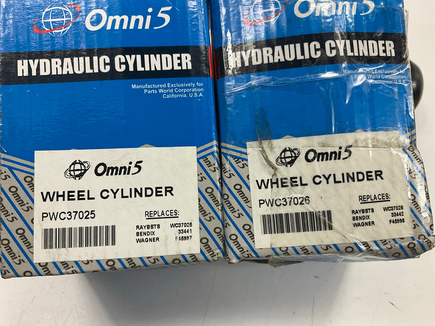 Omni5 PWC37025 PWC37026 Front Left + Front Right Drum Brake Wheel Cylinder SET