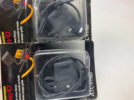 (10) Bussmann BP/ATC-FHID Easyid Inline Fuse Holders, Black, EASY ID Blow Fuse