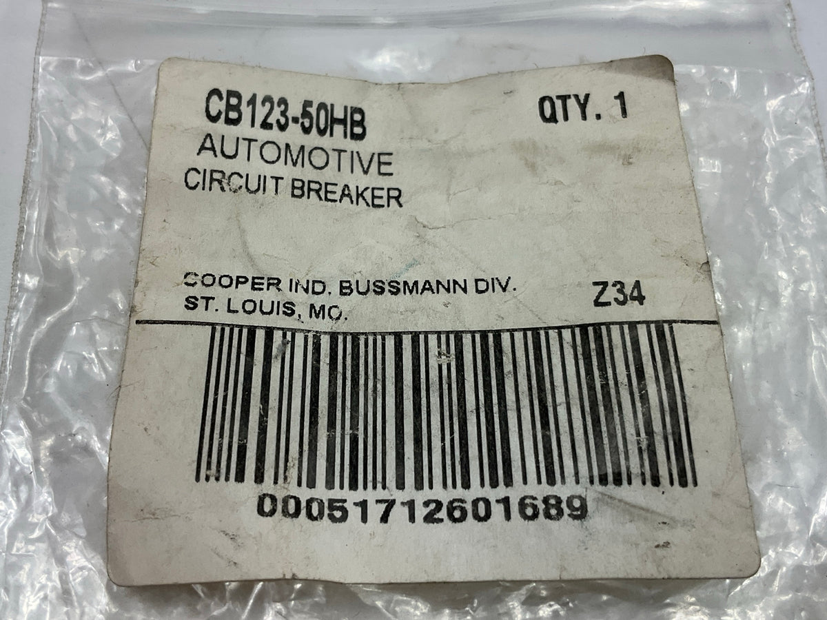 Bussmann CB123-50HB Type III 50 Amp Heavy Duty Automotive Circuit Breaker 50A