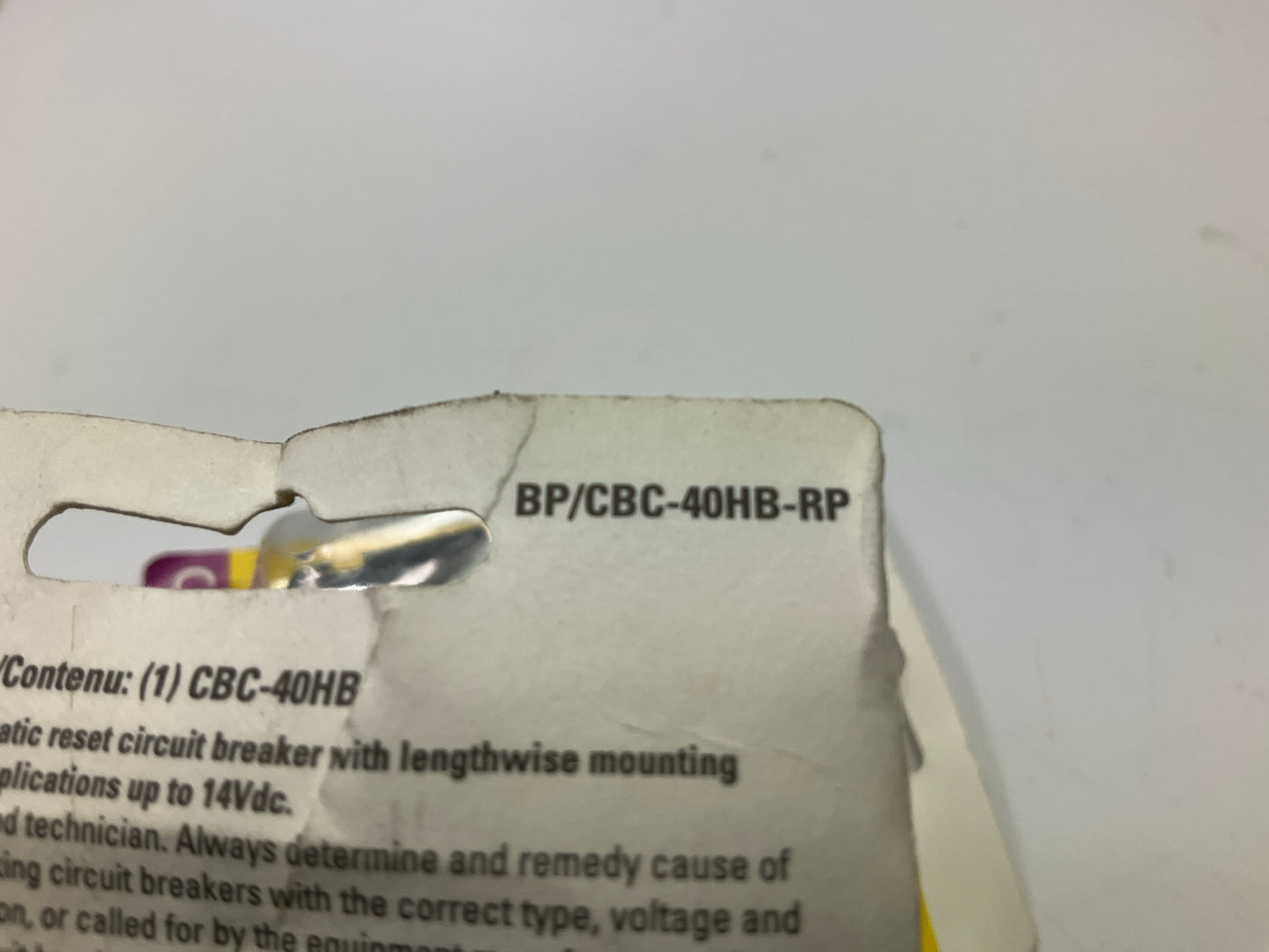 (10) Bussmann CBC-HB Circuit Breakers, Type I Heavy Duty W/ Stud Terminal 40 Amp