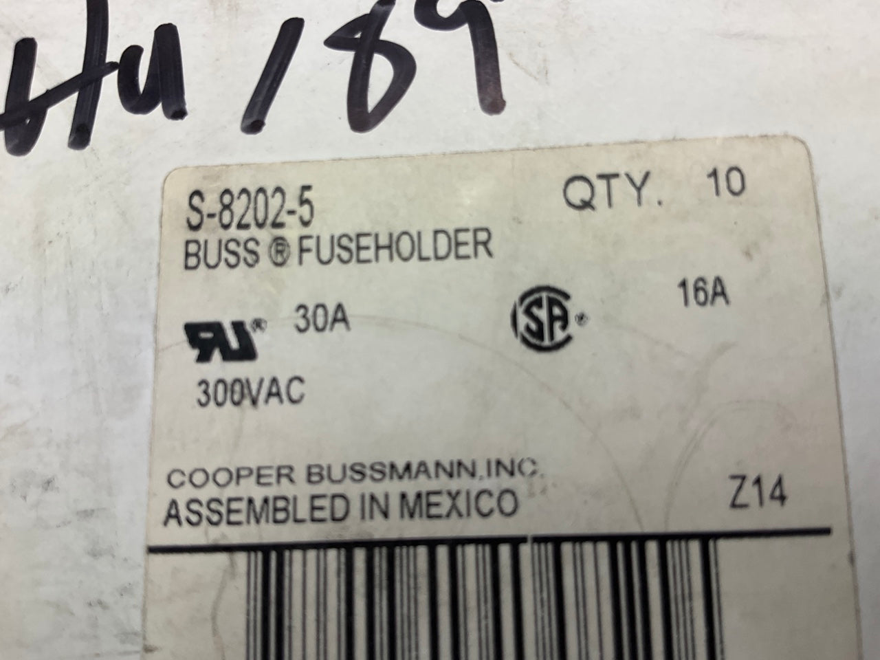 10 PACK - Bussmann S8202-5 Fuse Block, Glass Tube Type, 5-Circuit, 20 Amp Max