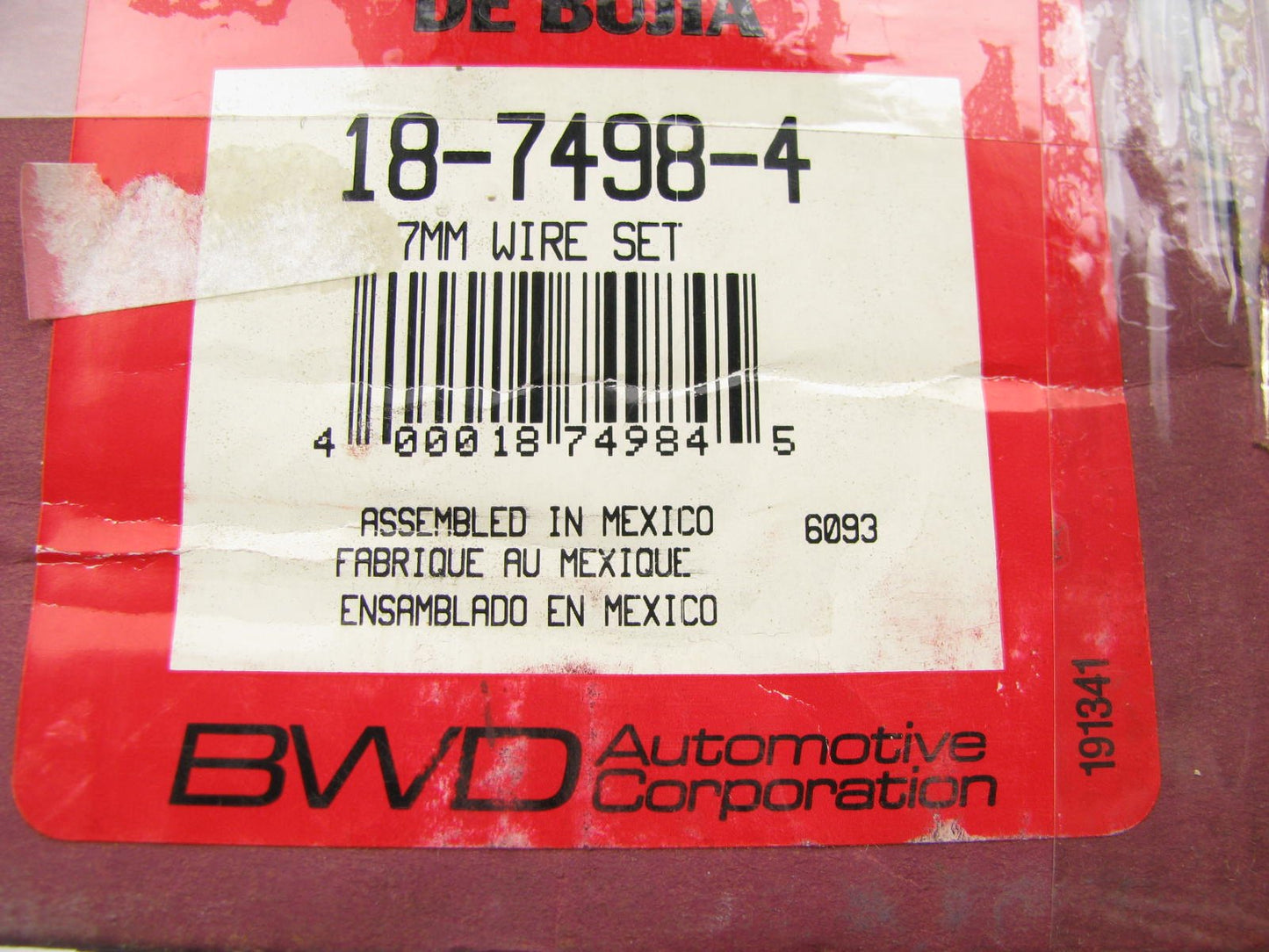 BWD 18-7498-4 Ignition Spark Plug Wire Set For 1994-1995 GM 3.4L-V6