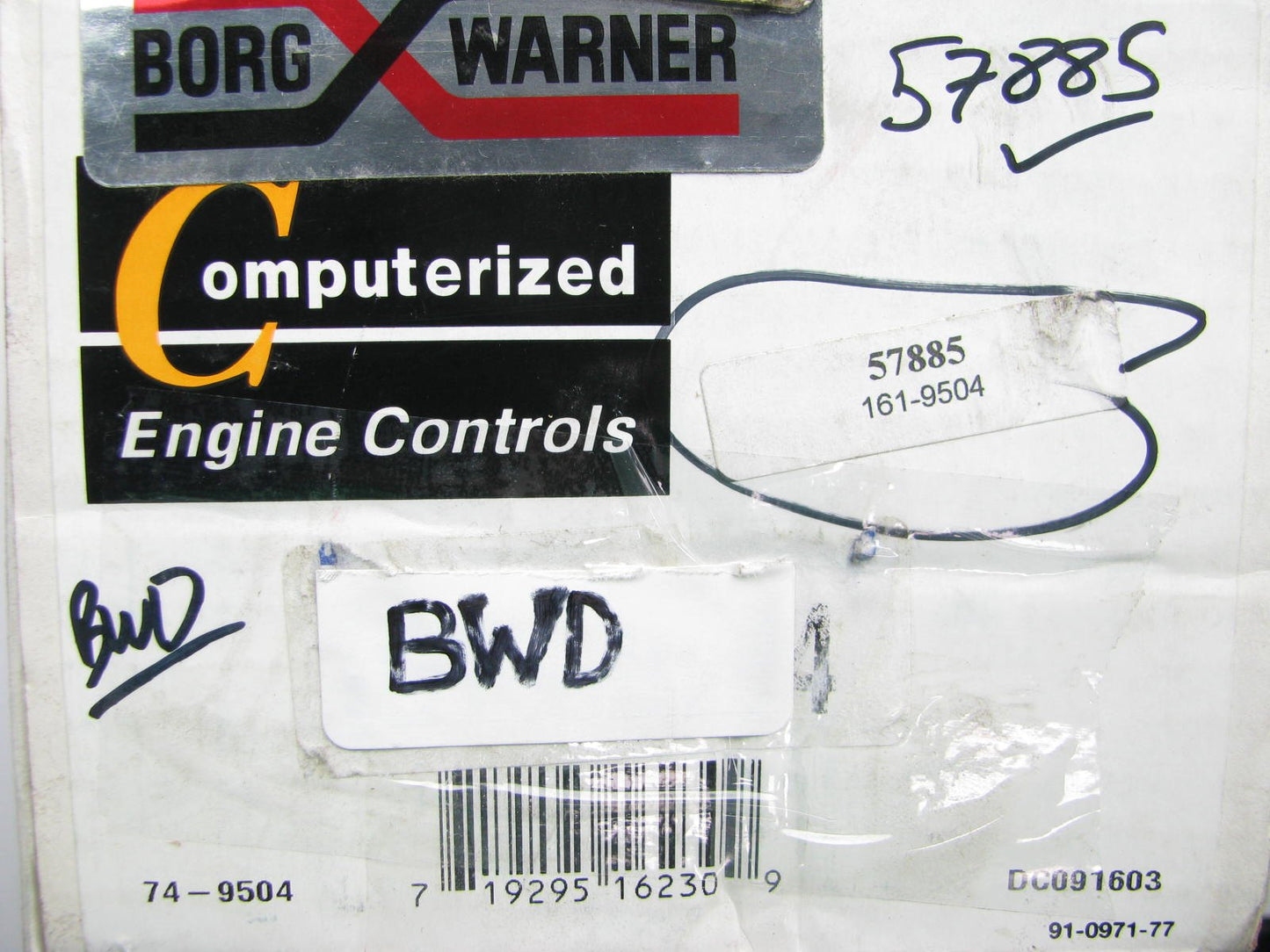 Reman. BWD 57885 Mass Air Flow Sensor MAF